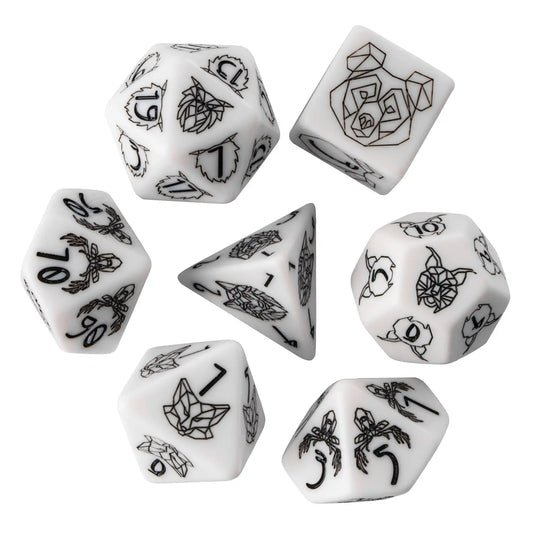 Beast Pattern Resin 7 Piece Polyhedral Dice Set