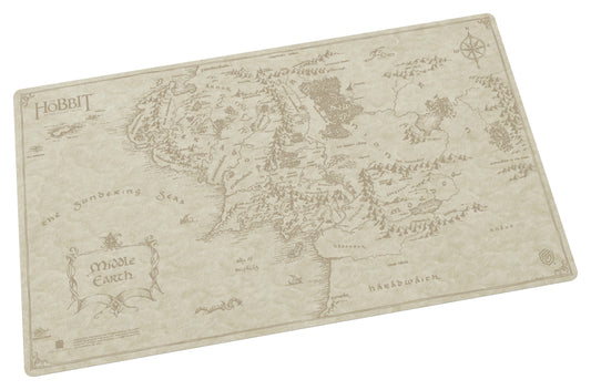Map of Middle-earth from 'The Hobbit' on a beige background