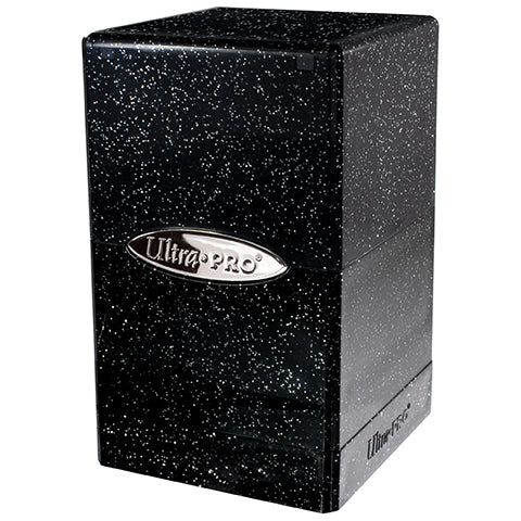 Ultra Pro Satin Tower Glitter Black Deck Box
