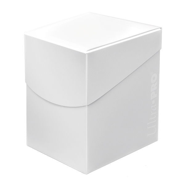 White rectangular box with a lid on a white background