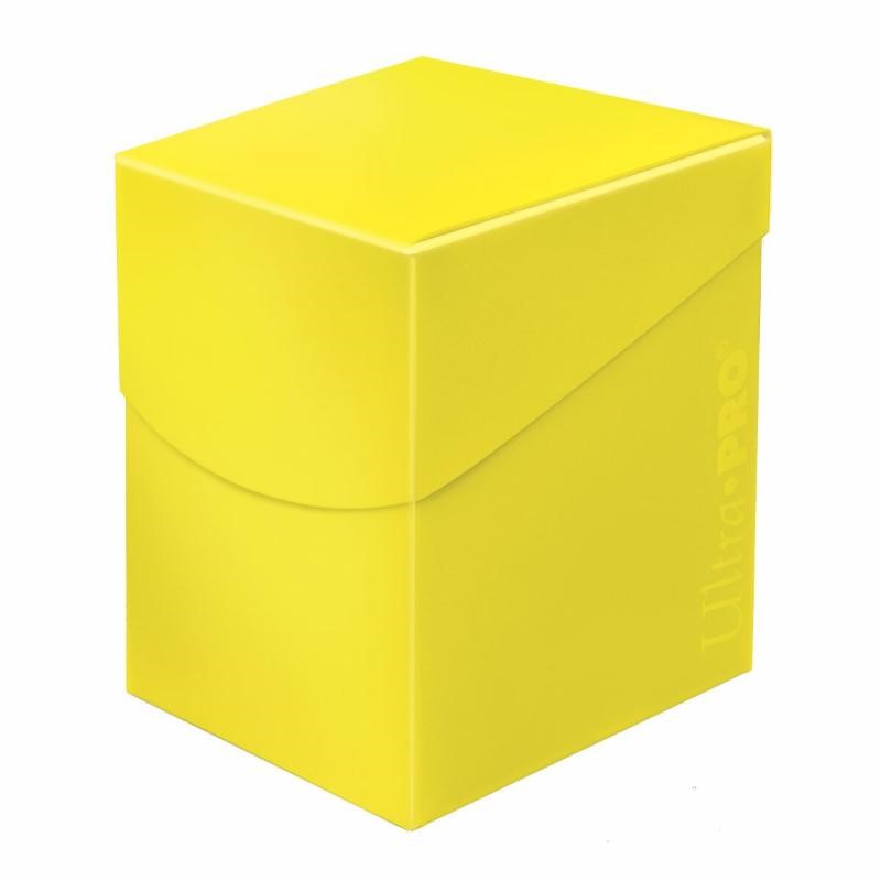 Yellow deck box on a white background
