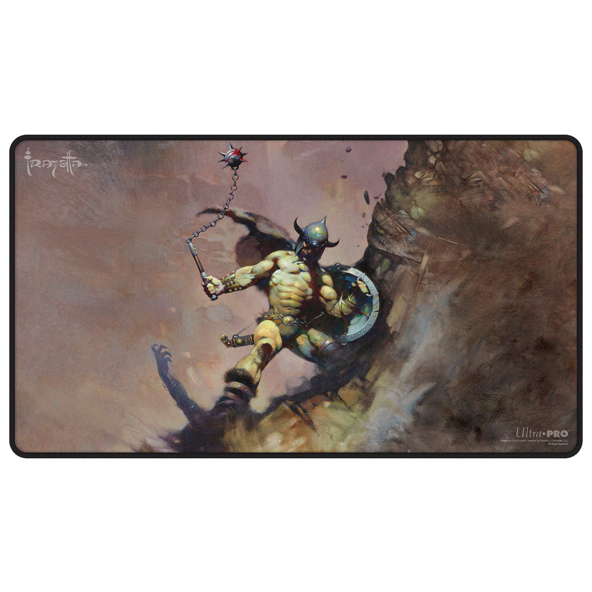 Ultra Pro Playmat: Black Stitched Frank Frazetta - Warrior with Ball and Chain

