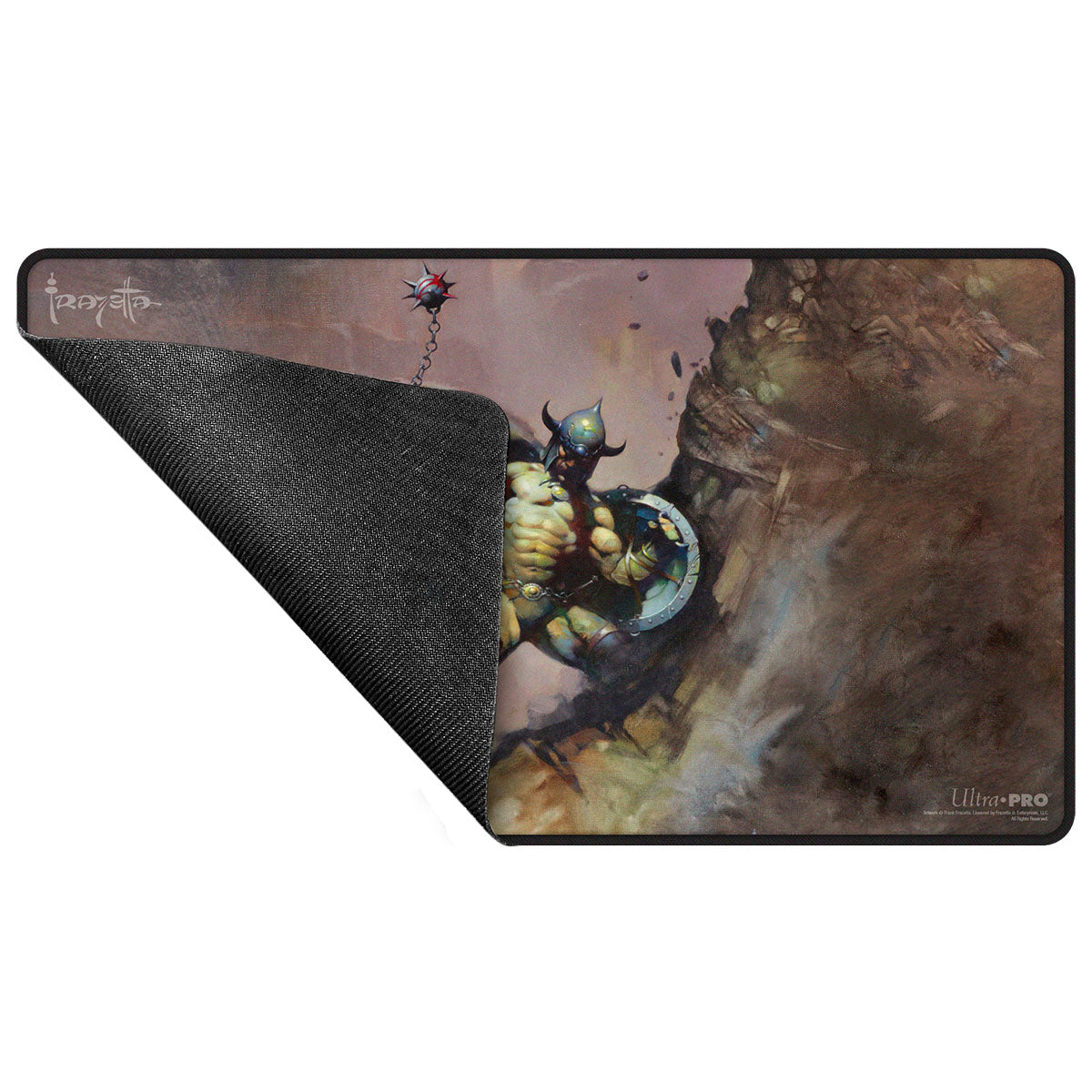 Ultra Pro Playmat: Black Stitched Frank Frazetta - Warrior with Ball and Chain
