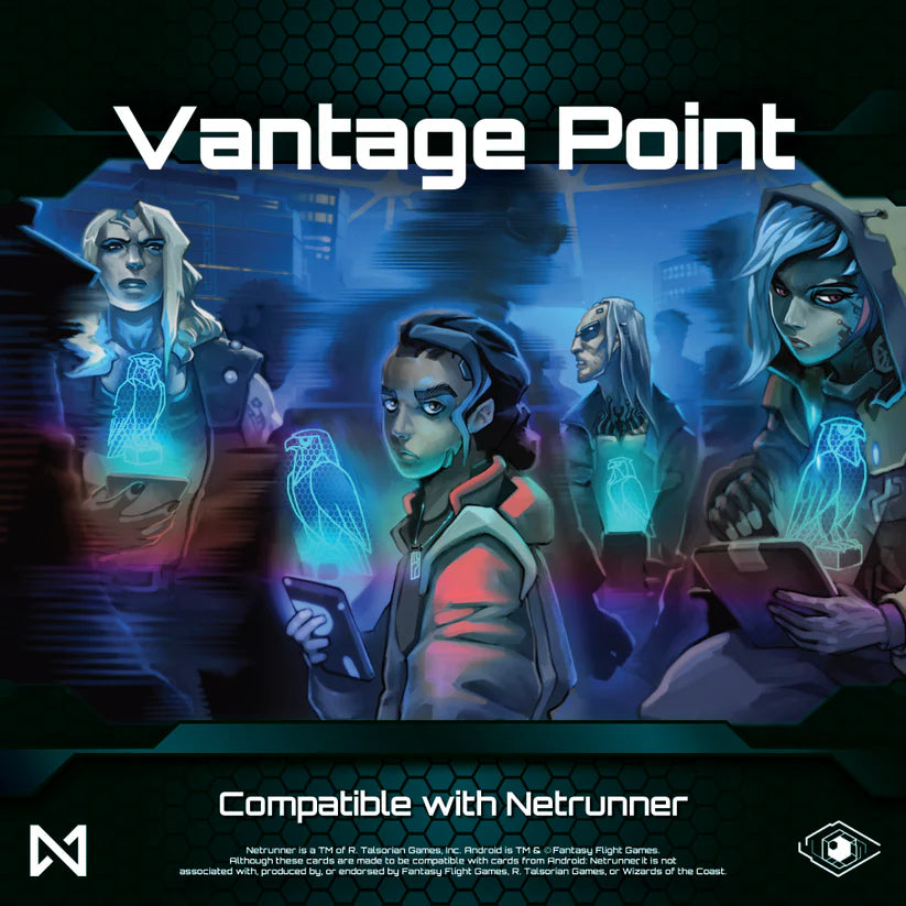 Vantage Point game box with characters and text on a dark background