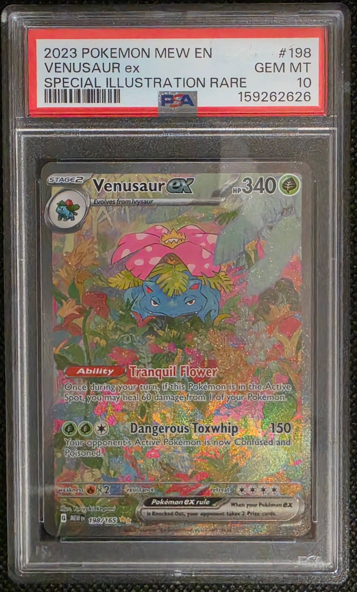Pokemon Venusaur ex # 198 - S & V 151 - Graded PSA 10 