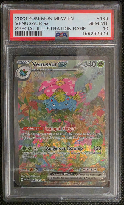 Pokemon Venusaur ex # 198 - S & V 151 - Graded PSA 10 