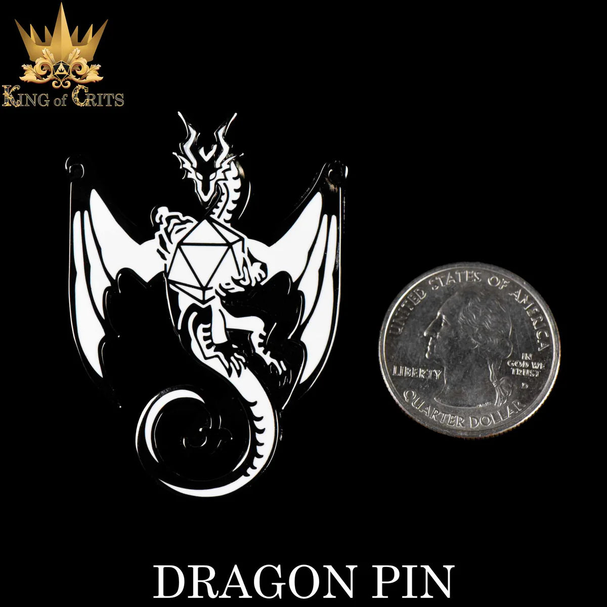 Dragon Enamel Pin Size