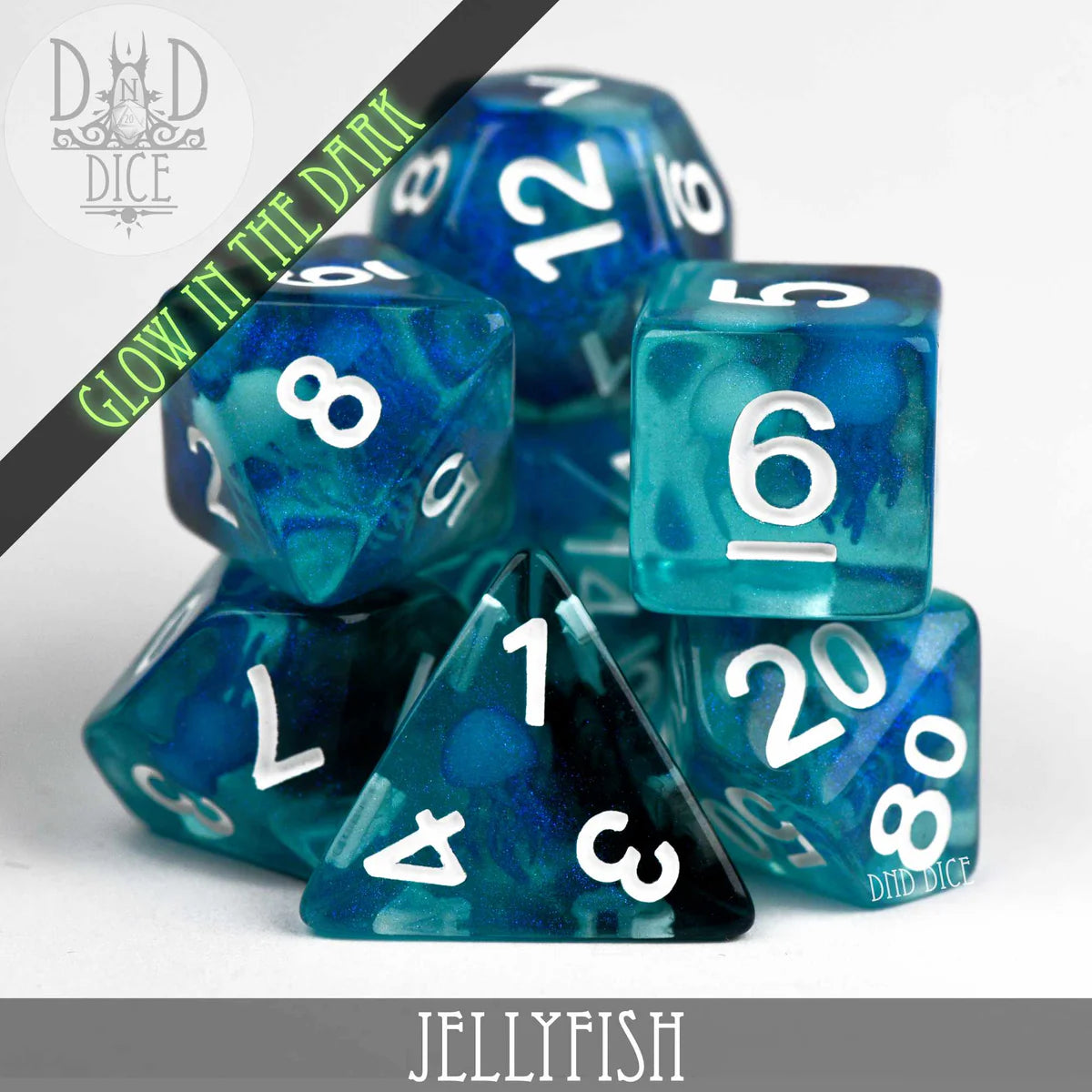 Jellyfish (Glow in the Dark) - 7 Dice Set