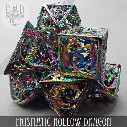 prismatic hollow dragon dice set stacked