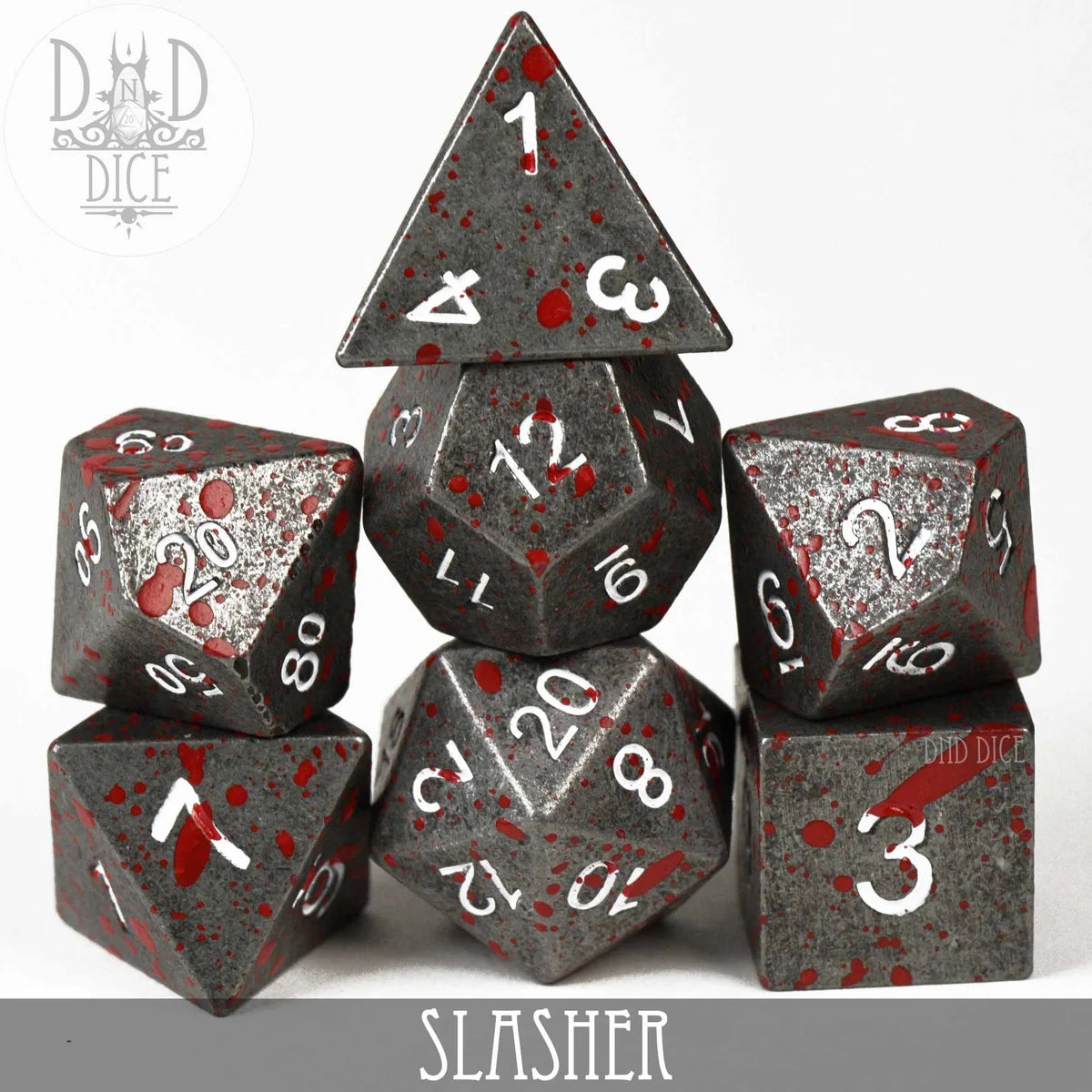 slasher dice set stacked