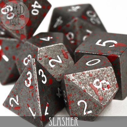 slasher dice set close up