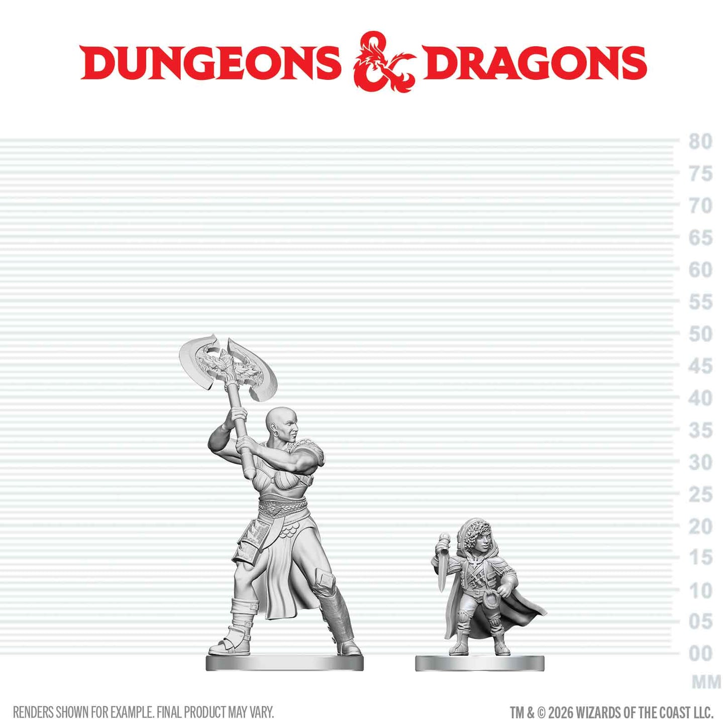D&D Nolzur's Marvelous Miniatures: Goliath Barbarian & Halfling Rogue
