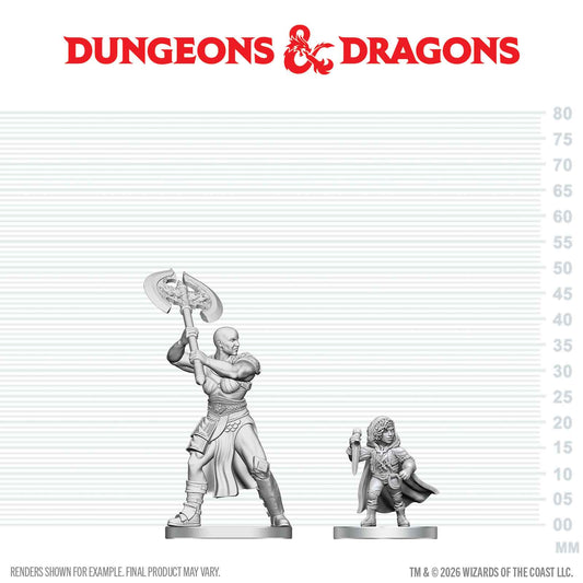 D&D Nolzur's Marvelous Miniatures: Goliath Barbarian & Halfling Rogue
