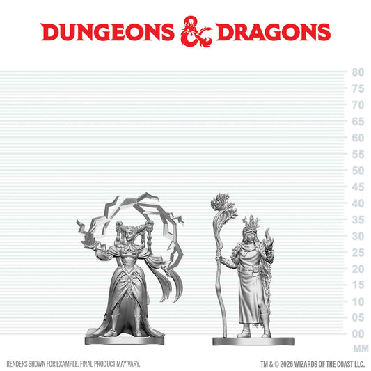 D&D Nolzur's Marvelous Miniatures: Human Druid & Elf Sorcerer

