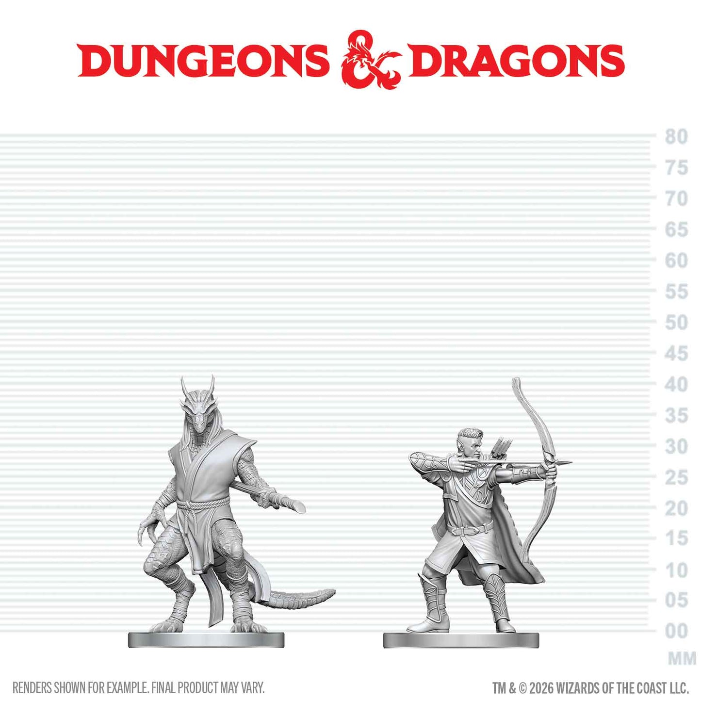 D&D Nolzur's Marvelous Miniatures: Elf Ranger & Dragonborn Monk

