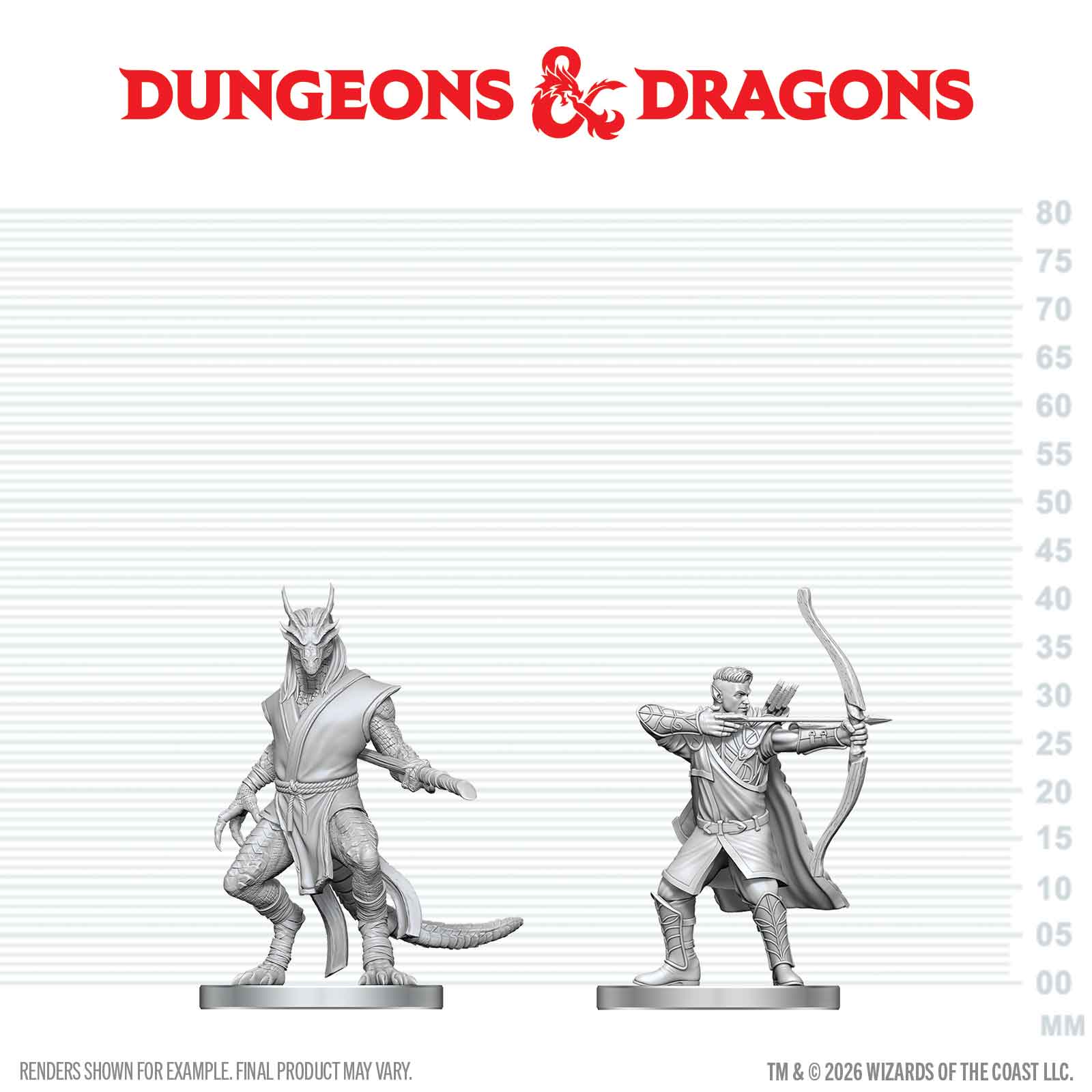 D&D Nolzur's Marvelous Miniatures: Elf Ranger & Dragonborn Monk
