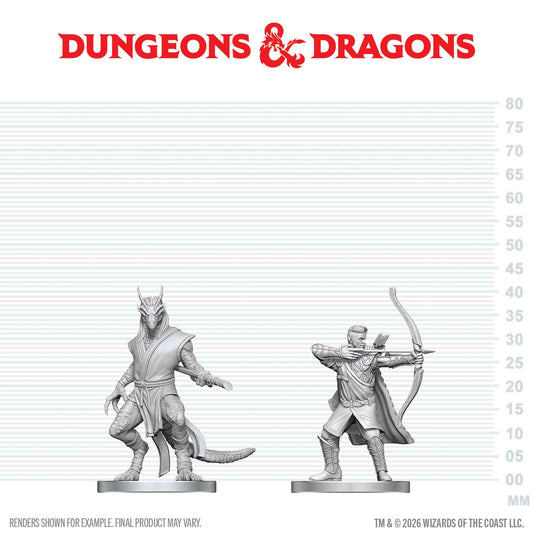 D&D Nolzur's Marvelous Miniatures: Elf Ranger & Dragonborn Monk
