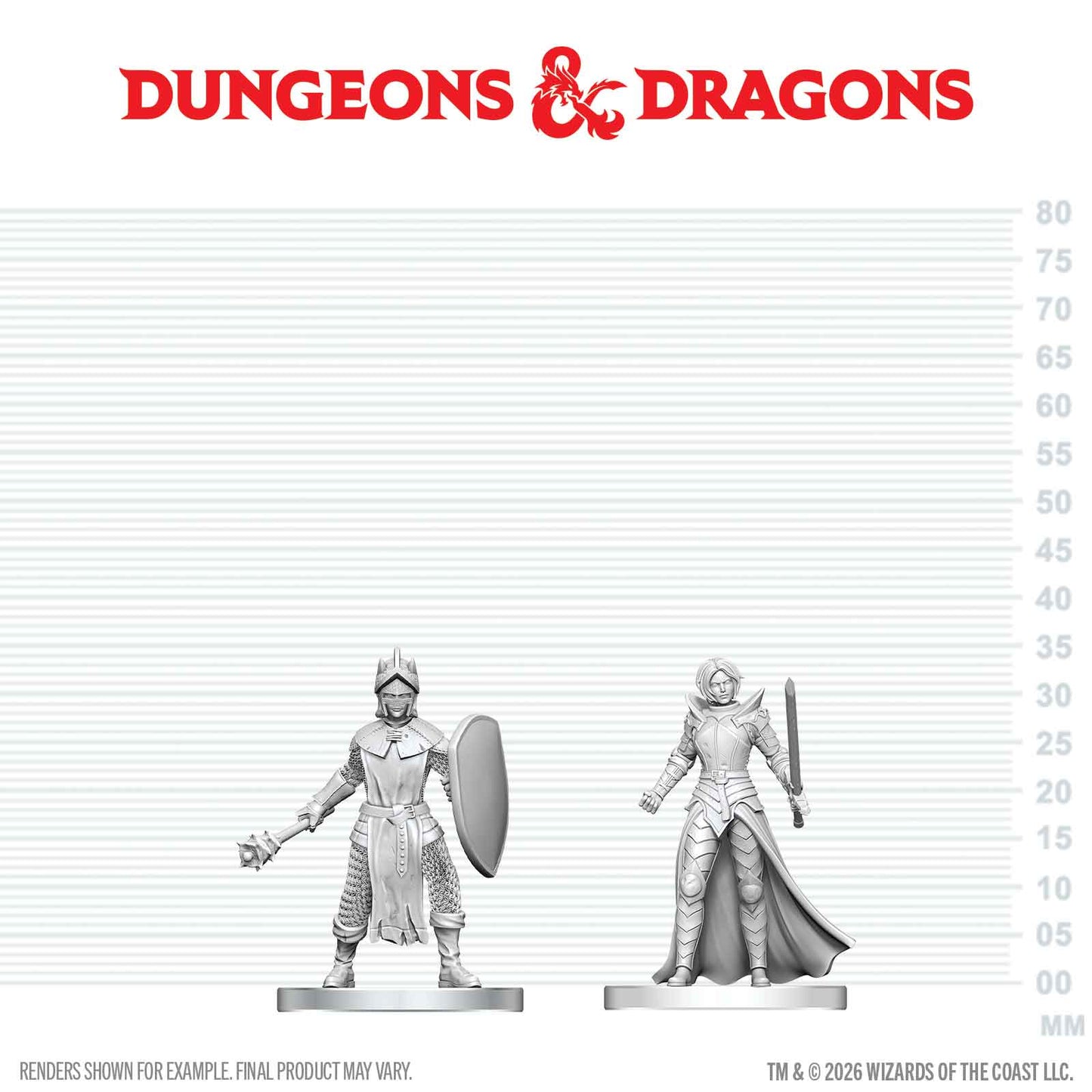 D&D Nolzur's Marvelous Miniatures: Black Gauntlet & Zhentilar Paladin of Bane