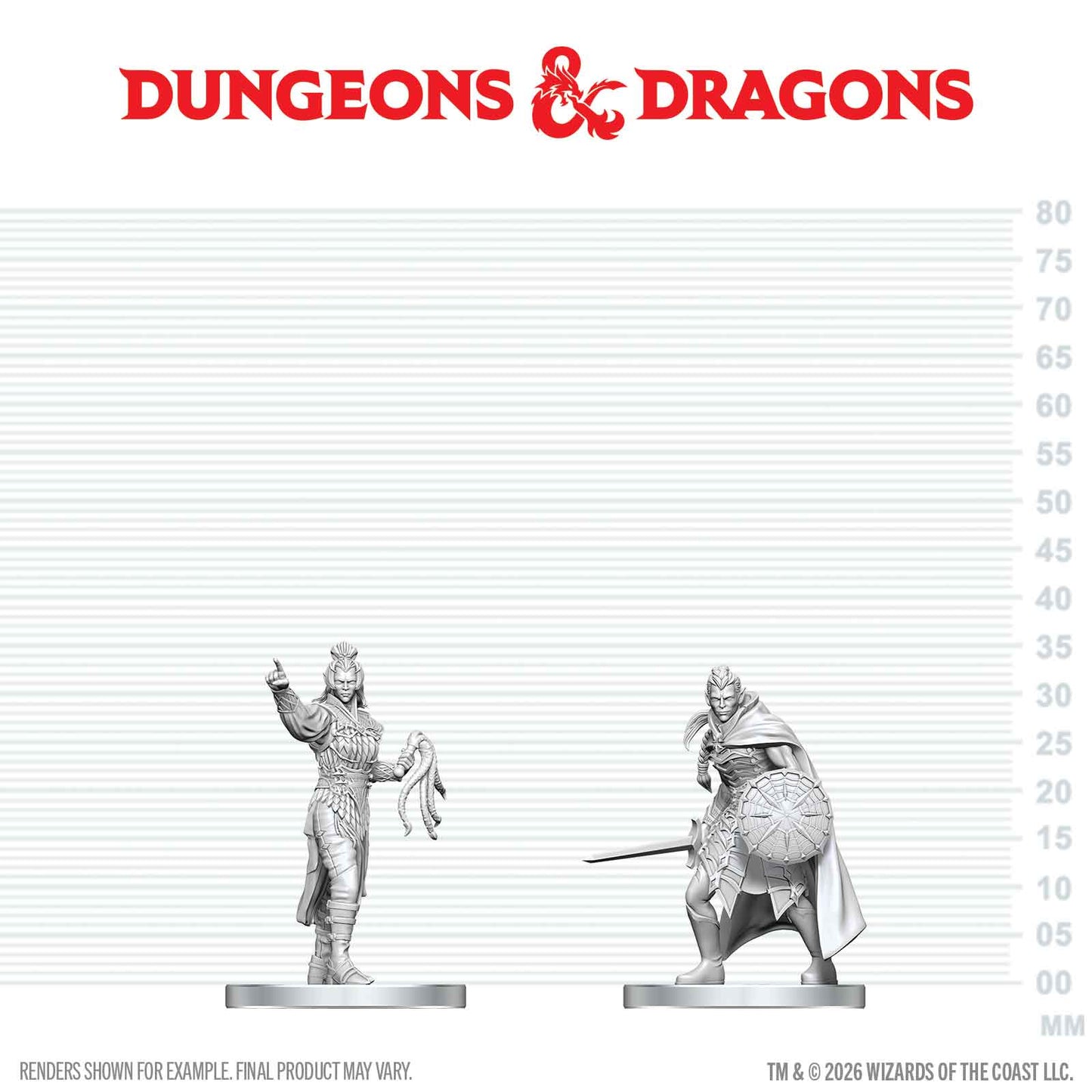 D&D Nolzur's Marvelous Miniatures: Drow Elite Warrior & Drow Priestess of Lolth
