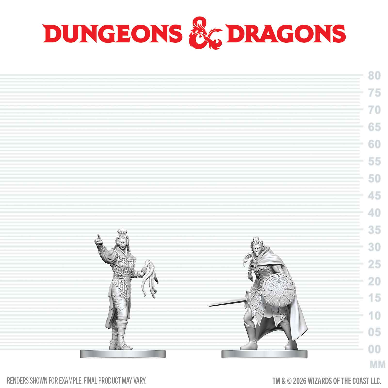 D&D Nolzur's Marvelous Miniatures: Drow Elite Warrior & Drow Priestess of Lolth
