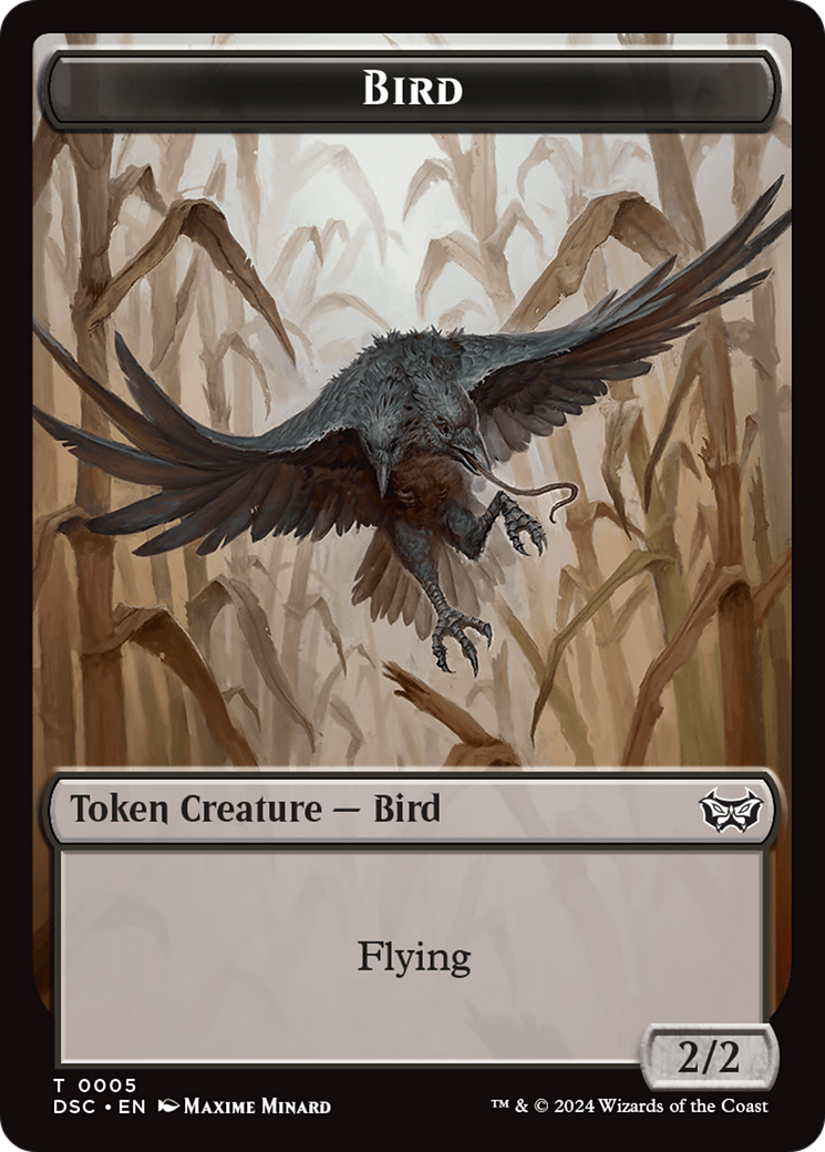 Elemental // Bird Double-Sided Token [Duskmourn: House of Horror Commander Tokens]