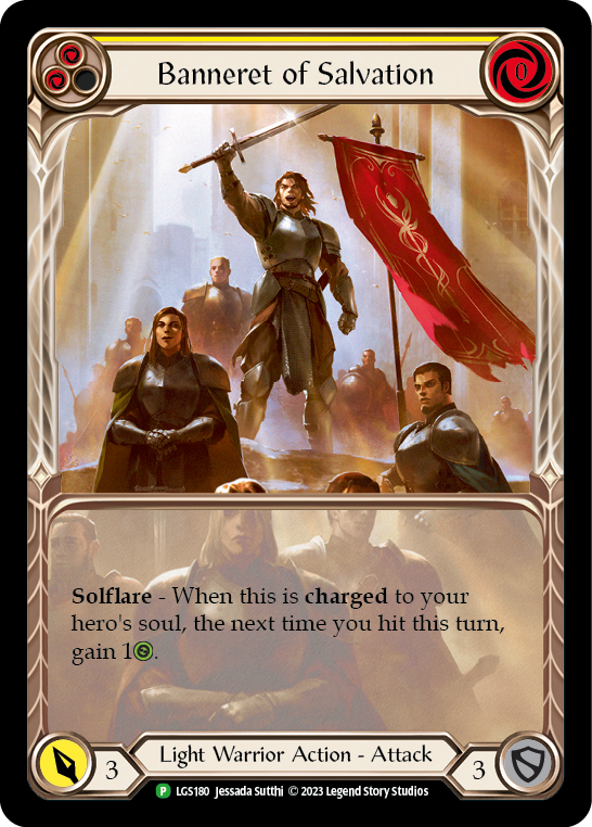 Banneret of Salvation (Extended Art) [LGS180] (Promo)  Rainbow Foil