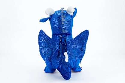 Borsetta portadadi di peluche Drago Blu