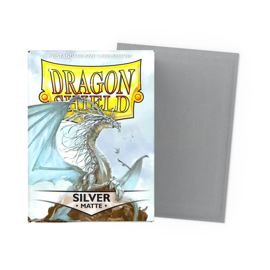 Dragon Shield: Standard 100ct Sleeves - Silver (Matte)

