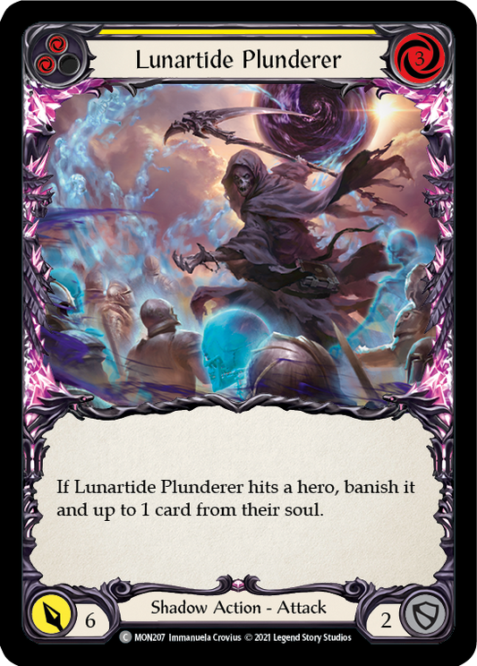 Lunartide Plunderer (Yellow) [MON207-RF] (Monarch)  1st Edition Rainbow Foil