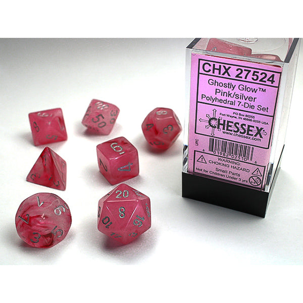 Chessex: Polyhedral Ghostly Glow Dice Polyhedral sets