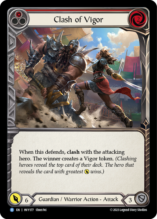 Clash of Vigor (Red) [HVY177] (Heavy Hitters)  Rainbow Foil