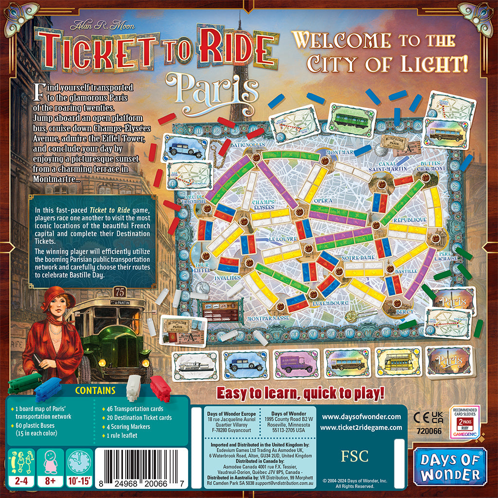 Ticket to Ride: Paris - Board Game