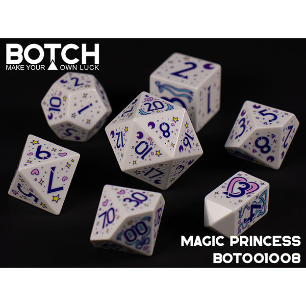 7 Piece Die Set Botch Dice: Magic Princess
