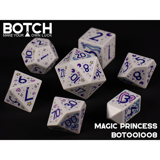 7 Piece Die Set Botch Dice: Magic Princess
