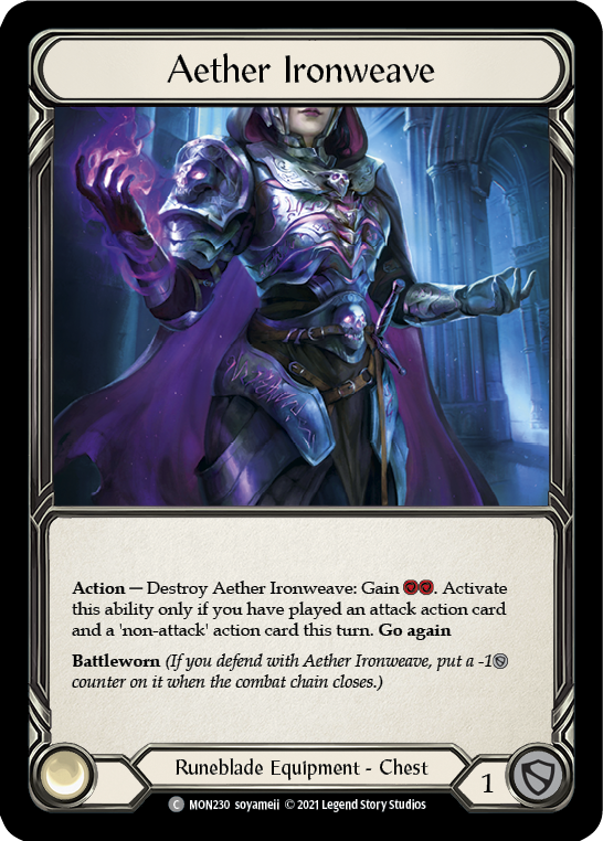 Aether Ironweave [MON230-CF] (Monarch)  1st Edition Cold Foil