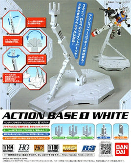 Gundam - Action Base 1 Display Stand (1/144 Scale) - White - Model Kit
