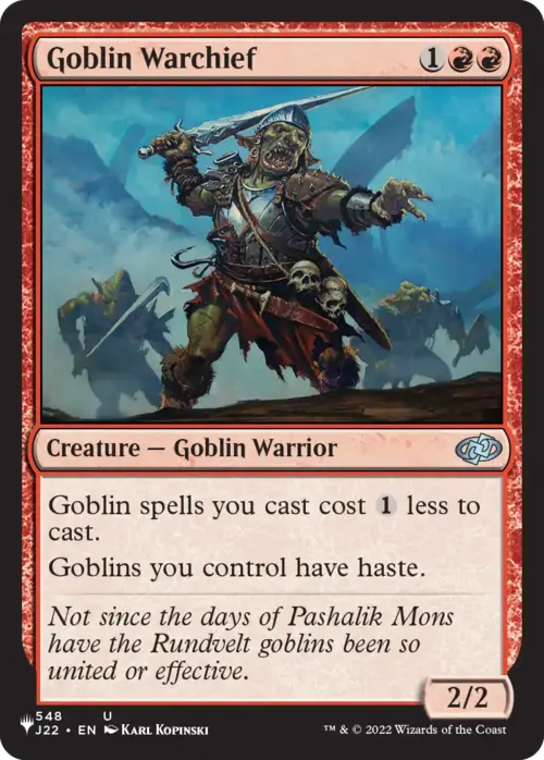 Goblin Warchief (J22) [LIST - 548 - Uncommon] - The List Reprints