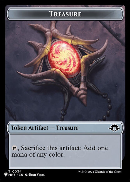 Fish (BLB) // Treasure (MH3) Double-sided Token [LIST - 7 - Token] - The List Reprints