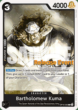 Bartholomew Kuma (093) [OP16 RE - 093 - Common] - The Time of Battle Release Event Cards