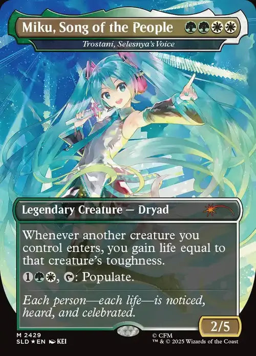 Miku, Song of the People - Trostani, Selesnya's Voice [SLD - Mythic] - Secret Lair Drop Series
