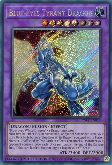 Blue-Eyes Tyrant Dragon (Secret Rare) [25LP - 25LP-EN019]