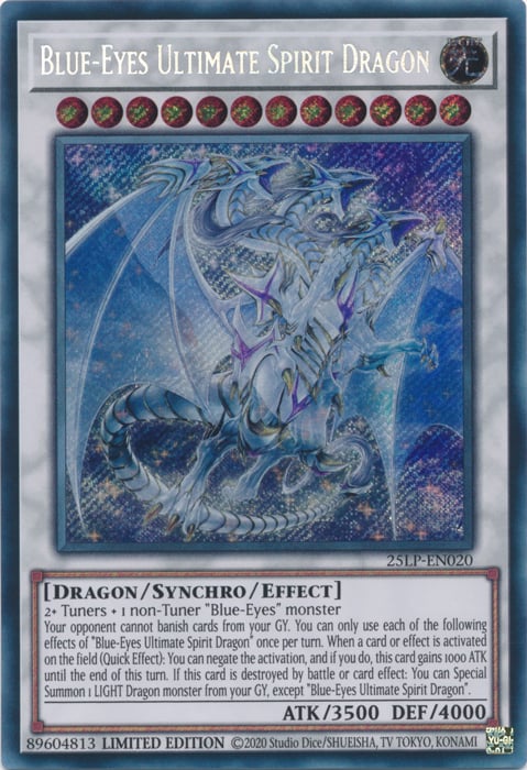 Blue-Eyes Ultimate Spirit Dragon (Secret Rare) [25LP - 25LP-EN020 - Secret Rare] - Limited Pack World Championship 2025