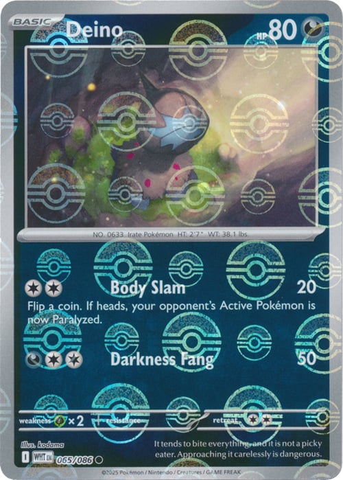 Deino (Poke Ball Pattern) [WHT - 065/086]