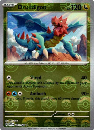 Druddigon (pattern Sfera Poké) [WHT - 071/086] - SV: Bagliore Bianco