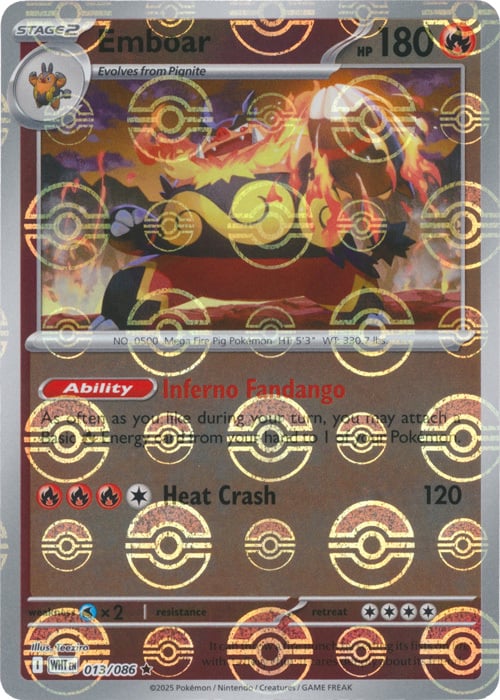 Emboar (Motif Poké Ball) [BLC - 013/086] - SV : Flamme Blanche