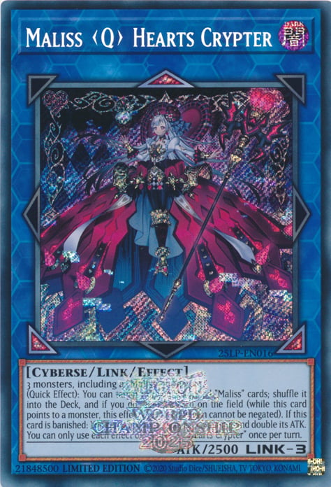 Maliss Q Hearts Crypter (ESR) [25LP - 25LP-EN016 Emblazoned Secret Rare] - Limited Pack World Championship 2025