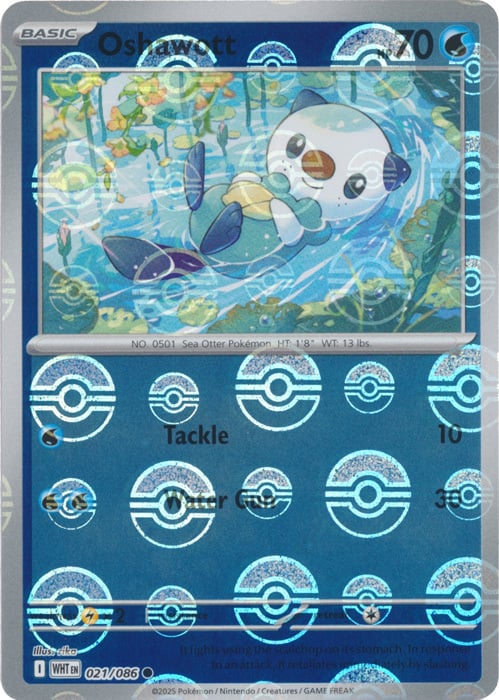 Oshawott (Poke Ball Pattern) [WHT - 021/086]