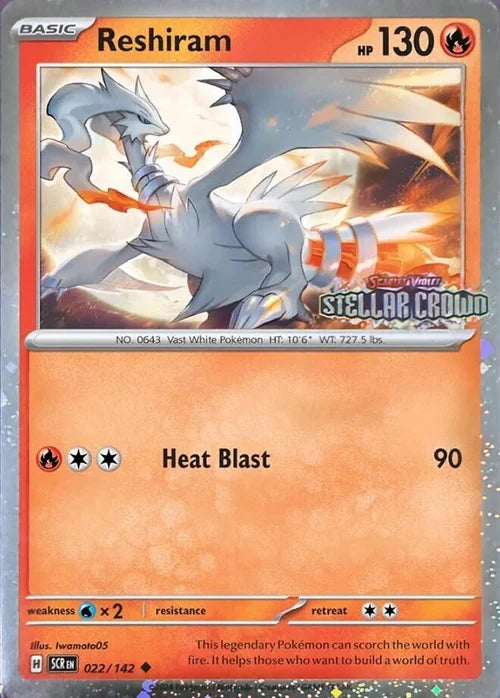Reshiram (Stellar Crown Stamped) [MCAP - 022/142] - Miscellaneous Cards & Products