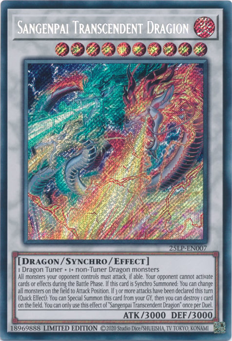 Sangenpai Transcendent Dragion (Secret Rare) [25LP - 25LP-EN007 - Secret Rare] - Limited Pack World Championship 2025