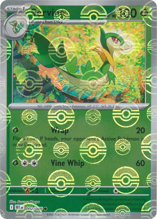 Servine (Poke Ball Pattern) [BLK - 002/086 Common] - SV: Black Bolt